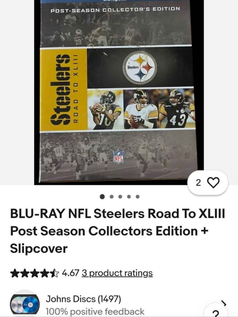 Pittsburgh Steelers Road to XLIII Blu-ray - Black & Gold